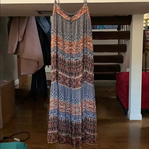 spaghetti strap maxi dress with pockets